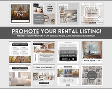 Load image into Gallery viewer, VRBO Template for Instagram! Editable Social Media Posts, Canva, Airbnb, Super host signs, Signage, Air bnb Vacation Rental, Welcome Book | Lovelo Mono
