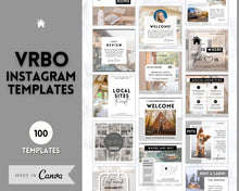 Load image into Gallery viewer, VRBO Template for Instagram! Editable Social Media Posts, Canva, Airbnb, Super host signs, Signage, Air bnb Vacation Rental, Welcome Book | Lovelo Mono
