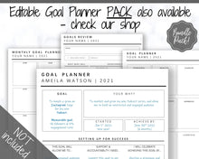 Load image into Gallery viewer, Vision Board Printables, Goal Planner Affirmation, Manifestation Law of Attraction Wall Art Poster, Digital Initiative Tracker, Positive Kit | Mono
