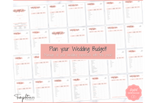 Load image into Gallery viewer, Wedding BUDGET Planner Printable Bundle! Pink Wedding Planner Book, Wedding Checklist Tracker, Bridal Binder Kit, Budget Sheet, Timeline | PINK
