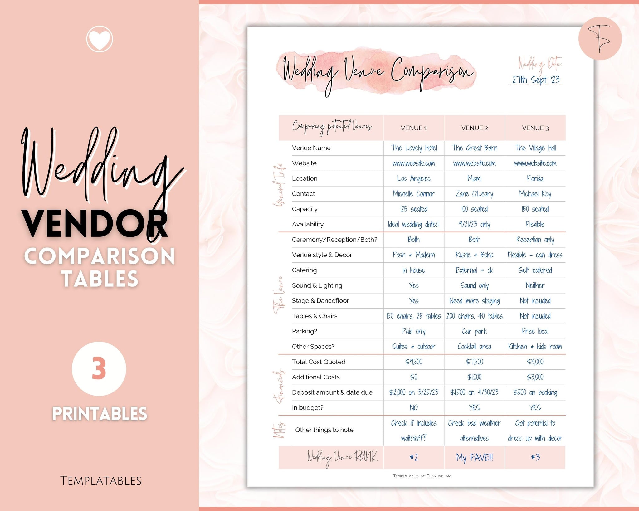 Wedding vendor list template 60 photos Vianawedding com