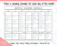 Load image into Gallery viewer, Weekly Cleaning Checklist, EDITABLE Schedule, Cleaning Planner, Weekly House Chores, Clean Home Routine, Monthly Planner Bundle, Challenge | Style 1
