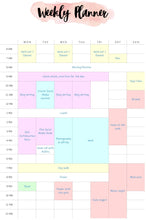 Load image into Gallery viewer, Weekly Hourly Planner Undated Printable. Editable To Do list Notebook, Weekly Kit, Productivity Planner Pad, Goal Student Planner A5 Inserts - Style 1
