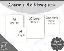 Load image into Gallery viewer, Weekly Planner Printable, Hourly Planner, Week on 2 pages WO2P, Weekly Schedule, Undated Planner, 2022 Weekly Organizer, To Do List - Mono Scrawl

