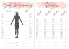 Load image into Gallery viewer, Weight Loss Tracker, Body Measurement Fitness Planner. Template Printable for Wellness Bullet Journal. Slimming World Weight Watchers, Chart | Watercolor
