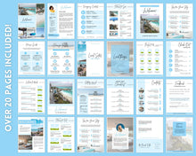 Load image into Gallery viewer, Welcome Book Template, Airbnb Welcome Guide, Editable Canva Air bnb House manual, Superhost eBook, Host signs, Signage, VRBO Vacation Rental | Blue

