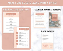 Load image into Gallery viewer, Welcome Book Template, Airbnb Welcome Guide, Editable Canva Air bnb House manual, Superhost eBook, Host signs, Signage, VRBO Vacation Rental | Brown
