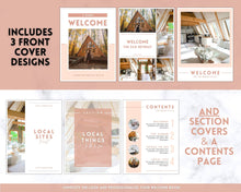 Load image into Gallery viewer, Welcome Book Template, Airbnb Welcome Guide, Editable Canva Air bnb House manual, Superhost eBook, Host signs, Signage, VRBO Vacation Rental | Brown
