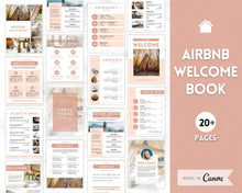Load image into Gallery viewer, Welcome Book Template, Airbnb Welcome Guide, Editable Canva Air bnb House manual, Superhost eBook, Host signs, Signage, VRBO Vacation Rental | Brown
