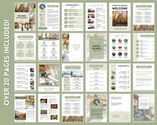 Load image into Gallery viewer, Welcome Book Template, Airbnb Welcome Guide, Editable Canva Air bnb House manual, Superhost eBook, Host signs, Signage, VRBO Vacation Rental | Green
