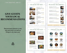 Load image into Gallery viewer, Welcome Book Template, Airbnb Welcome Guide, Editable Canva Air bnb House manual, Superhost eBook, Host signs, Signage, VRBO Vacation Rental | Green / Yellow
