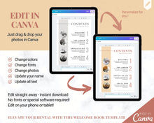 Load image into Gallery viewer, Welcome Book Template, Airbnb Welcome Guide, Editable Canva Air bnb House manual, Superhost eBook, Host signs, Signage, VRBO Vacation Rental | Yellow
