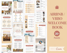 Load image into Gallery viewer, Welcome Book Template, Airbnb Welcome Guide, Editable Canva Air bnb House manual, Superhost eBook, Host signs, Signage, VRBO Vacation Rental | Yellow
