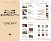 Load image into Gallery viewer, Welcome Book Template, Airbnb Welcome Guide, Editable Canva Air bnb House manual, Superhost eBook, Host signs, Signage, VRBO Vacation Rental | Yellow
