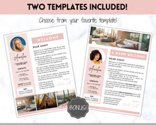 Load image into Gallery viewer, Welcome LETTER Template, Airbnb &amp; VRBO, Editable Canva Air bnb House manual, Superhost eBook, Host signs, Signage, Vacation Rental Guide
