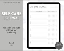 Load image into Gallery viewer, Wellness Planner BUNDLE! Self Care Journal, Printable Selfcare Tracker, Checklist, Health Planner, Wellbeing, Mindfulness, Worksheet Kit
