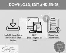 Load image into Gallery viewer, Wholesale Order Form Template! Editable Canva Template Printable, Small Business Invoice, Customer Sales Receipt Form, Price List, Linesheet | Style 1
