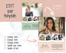 Load image into Gallery viewer, Yearbook AD Template, Senior &amp; High School Graduation, Grad Announcement, School Yearbook, FULL Page, Photo Card, Yearbook Ad, Grad Tribute | Style 3
