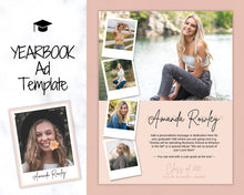 Load image into Gallery viewer, Yearbook AD Template, Senior &amp; High School Graduation, Grad Announcement, School Yearbook, FULL Page, Photo Card, Yearbook Ad, Grad Tribute | Style 4
