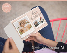 Load image into Gallery viewer, Yearbook AD Template, Senior &amp; High School Graduation, Grad Announcement, School Yearbook, HALF Page, Photo Card, Yearbook Ad, Grad Tribute | Style 1
