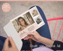 Load image into Gallery viewer, Yearbook AD Template, Senior &amp; High School Graduation, Grad Announcement, School Yearbook, HALF Page, Photo Card, Yearbook Ad, Grad Tribute | Style 2
