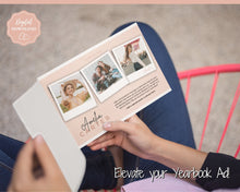Load image into Gallery viewer, Yearbook AD Template, Senior &amp; High School Graduation, Grad Announcement, School Yearbook, HALF Page, Photo Card, Yearbook Ad, Grad Tribute | Style 3
