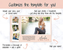 Load image into Gallery viewer, Yearbook AD Template, Senior &amp; High School Graduation, Grad Announcement, School Yearbook, HALF Page, Photo Card, Yearbook Ad, Grad Tribute | Style 4
