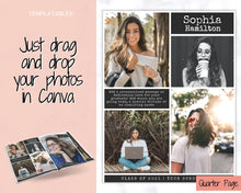 Load image into Gallery viewer, Yearbook AD Template, Senior &amp; High School Graduation, Grad Announcement, School Yearbook, QUARTER Page, Photo Card, Yearbook Ad, Tribute | Type
