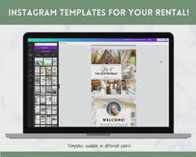 Load and play video in Gallery viewer, AIRBNB Instagram Templates | Editable Social Media Posts on Canva | Lovelo Green
