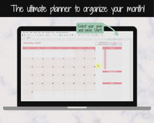 Load and play video in Gallery viewer, EDITABLE Monthly Calendar Planner Template | Google Sheets &amp; Excel Automated To Do List Spreadsheet | Mono

