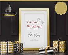 Load and play video in Gallery viewer, Words of Wisdom Graduation Party Sign | Editable Graduation Advice Template | Red
