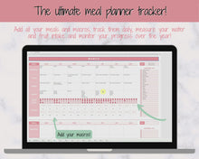 Load and play video in Gallery viewer, Macro Meal Planner Spreadsheet | Google Sheets Digital Meal Plan Template &amp; Macro Tracker
